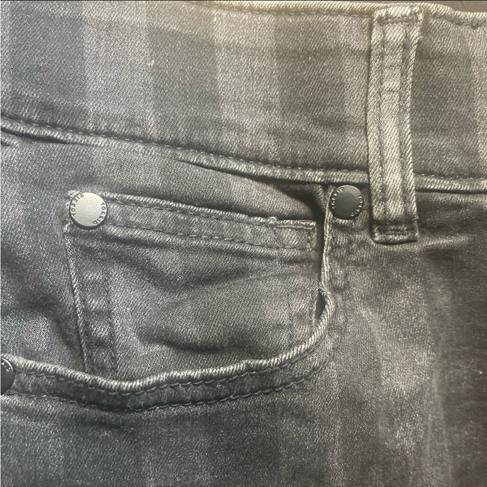 torrid Black Gray Striped High-Rise Skinny Jeans - Picture 6 of 7